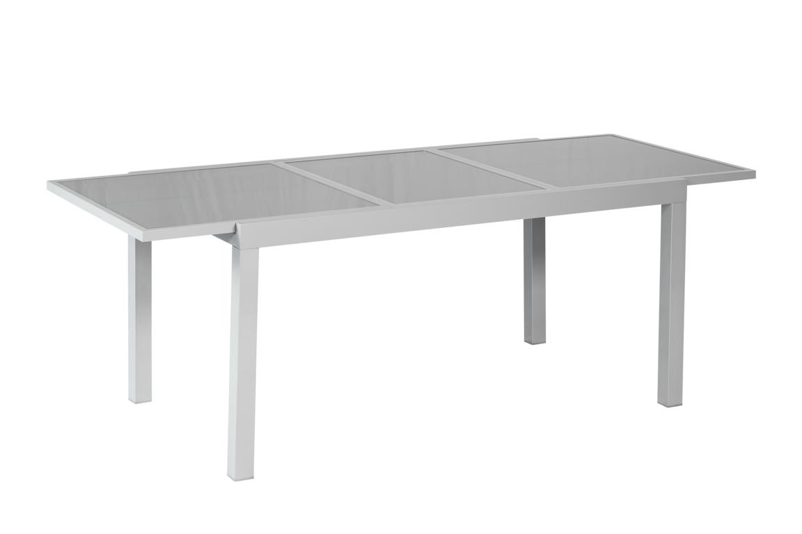 MERXXHANDELS Ausziehtisch silber/grau 160(220)x90cm Alu/Textil 08294254
