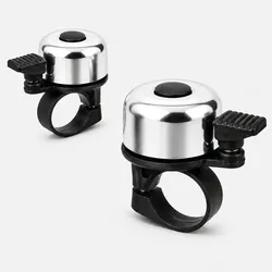 BikePeak Fahrradklingel 2er-Set – 360° drehbar, für 22,2 mm Lenker, silber