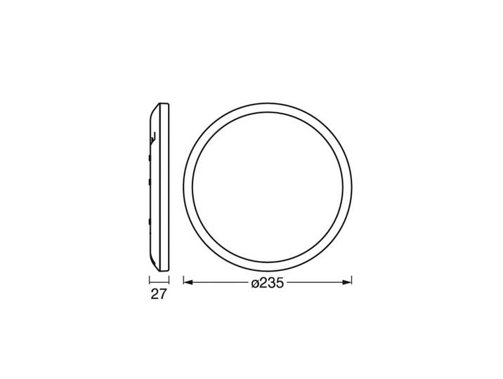 OSRAM LED Deckenleuchte ORBIS ULTRA SLIM, dimmbar, weiß / opal, für Wohn- / Esszimmer, Kunststoff, Modern