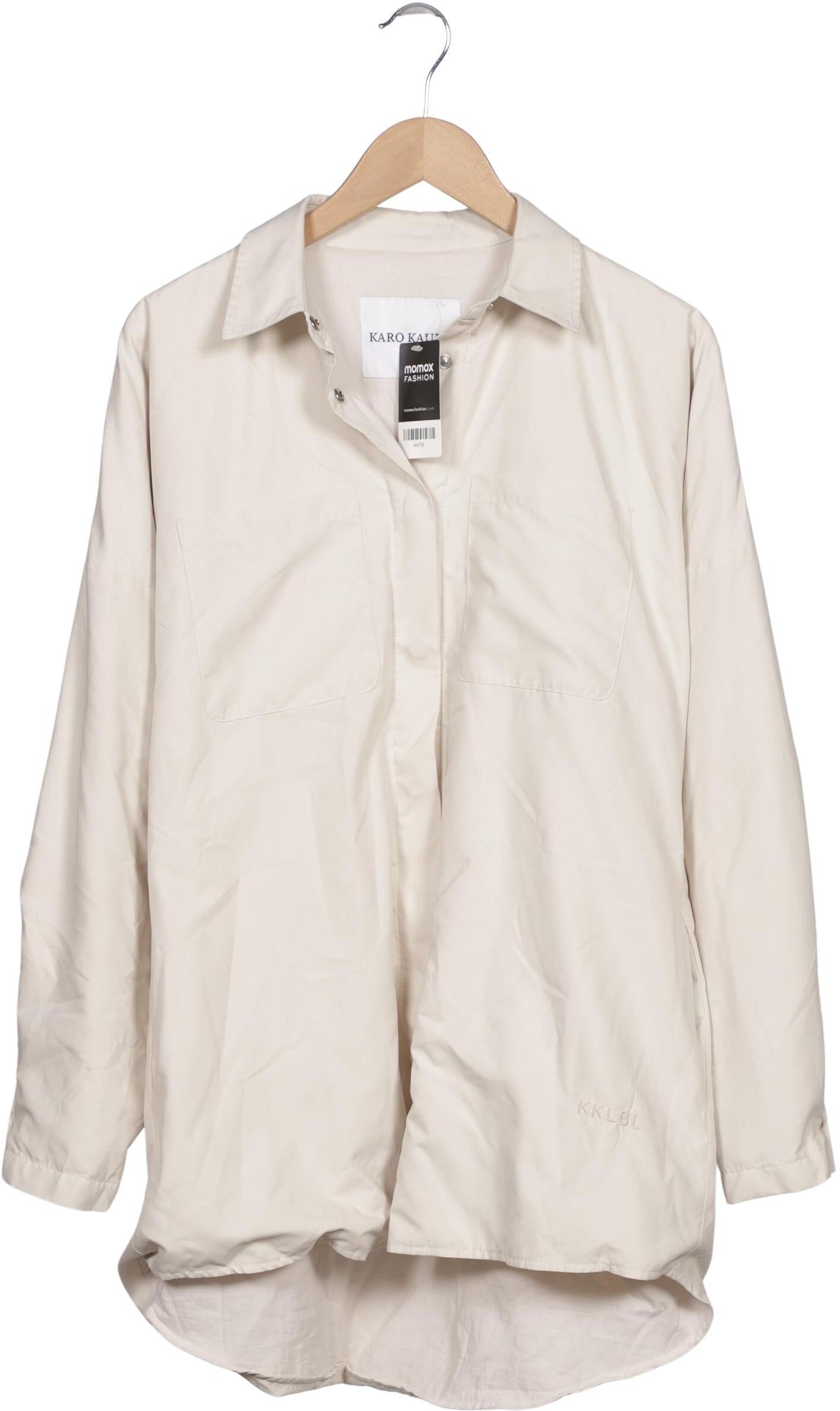Karo Kauer Damen Jacke, Beige, Gr. XS, Synthetik / Baumwolle - Second Hand