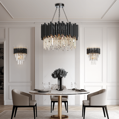 Obsidian   Luxury Crystal Chandelier   Small / Warm White (3000k)   Bedroom Lighting   Living Room Lighting   MOD LIGHTING