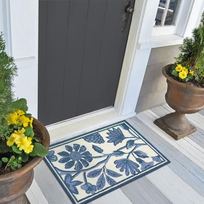 Liora Manne Lush Decor Capri Floral Vine Indoor/Outdoor Rug