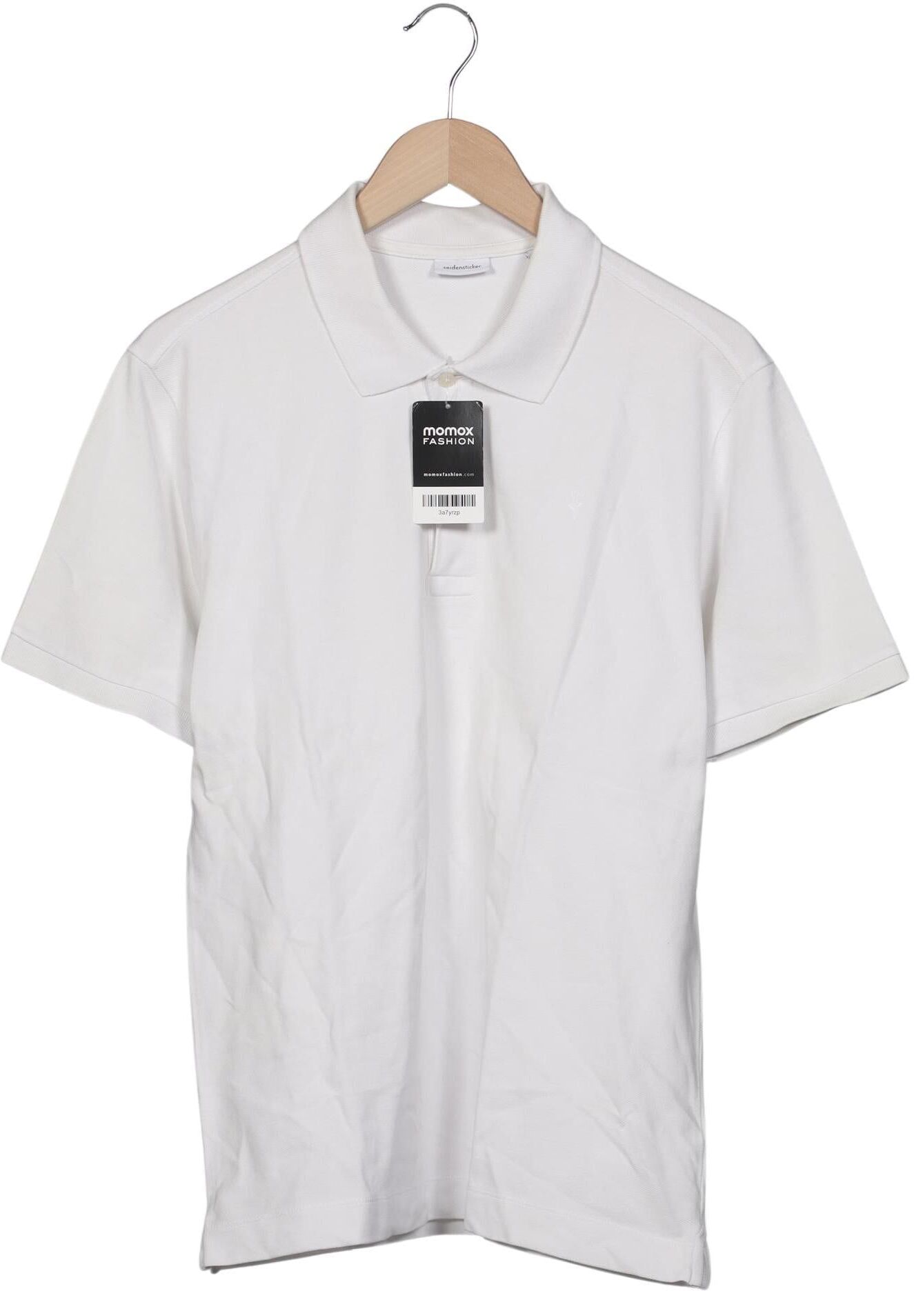 Seidensticker Herren Poloshirt, Weiß, Gr. M, Baumwolle - Second Hand