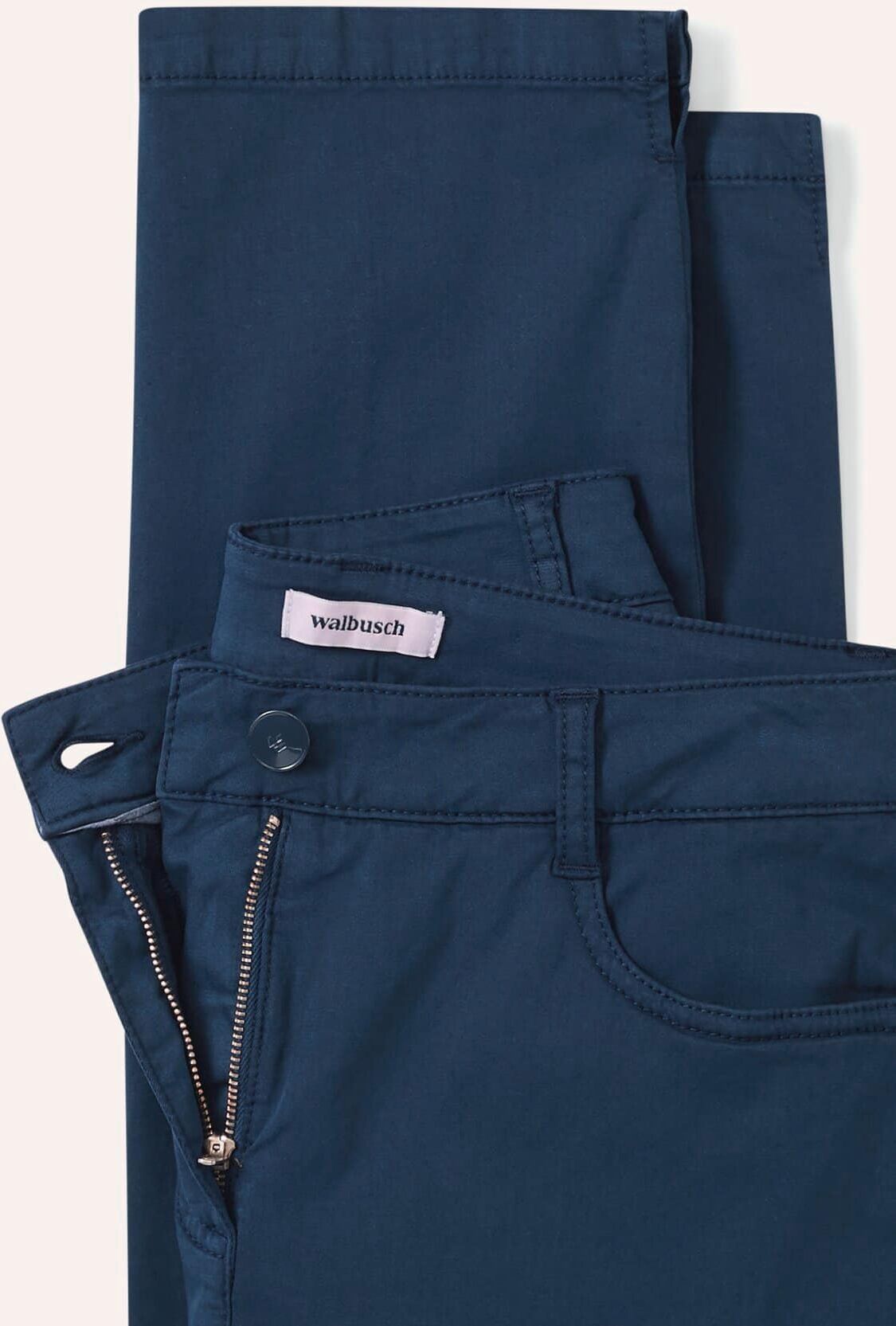 Walbusch Capri aus Baumwollmix, Regular Fit#normale Größen#Kurzgrößen, Farbe Blau, 20, modische Capri-Länge Powerstretch-Qualität Damen