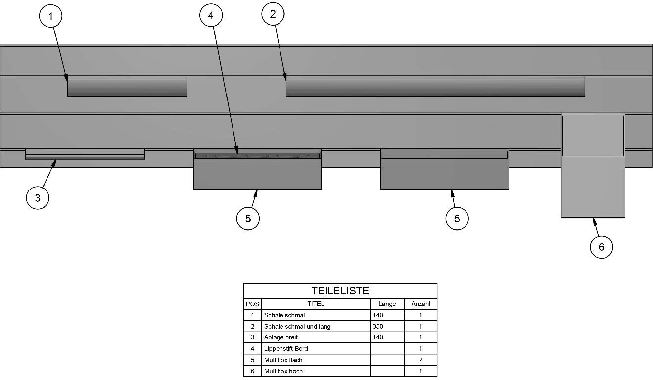 Kronenbach Cube Ordnungssystem für Spiegelschrank 80 cm mit 2 Drehtüren