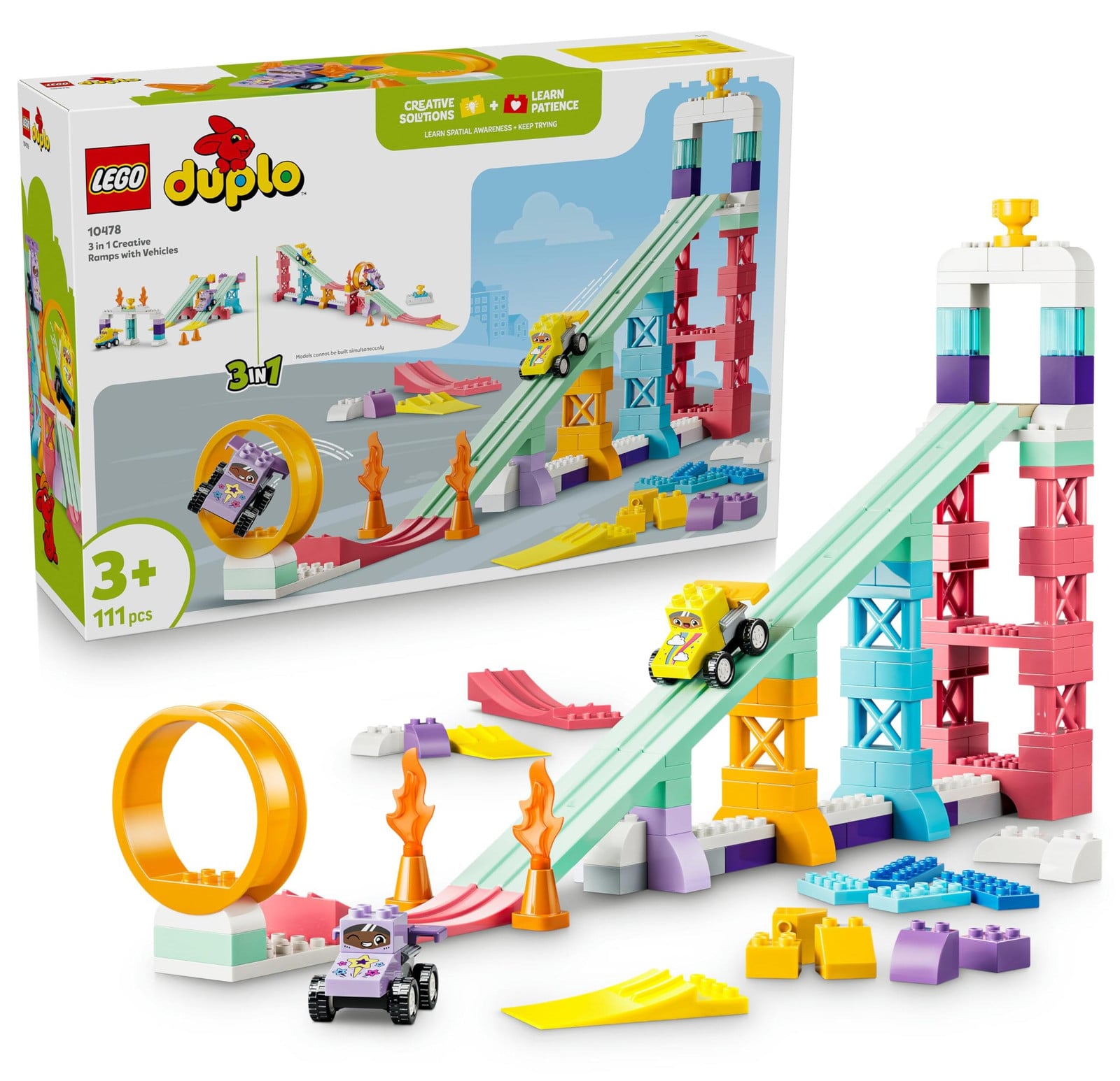 LEGO DUPLO 10478 3-in-1 creatieve hellingen met voertuigen