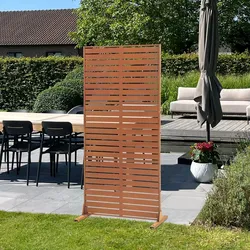 Trennwand Nodepp Cortenstahl 180x90 cm Edelrost [casa.pro]