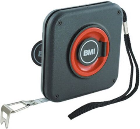 Bmi Mesureà ruban d’acier blanc en boîtier, Longueur ruban: 10 m (462390 10)