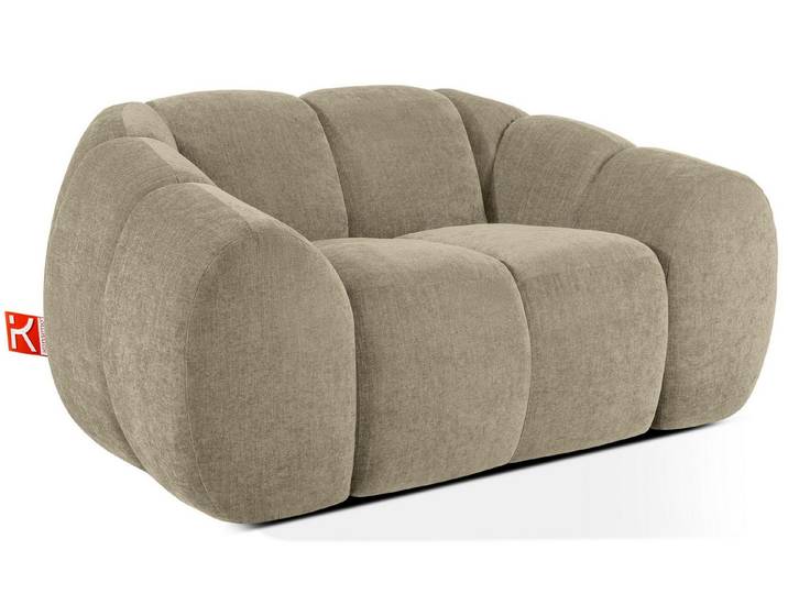 KONSIMO® Sessel FLAVA Einzelsessel, handgefertigt, Premiumqualität aus EU (Relaxsessel), mit Wellfedern, Retro-Modern, höchster Komfort
