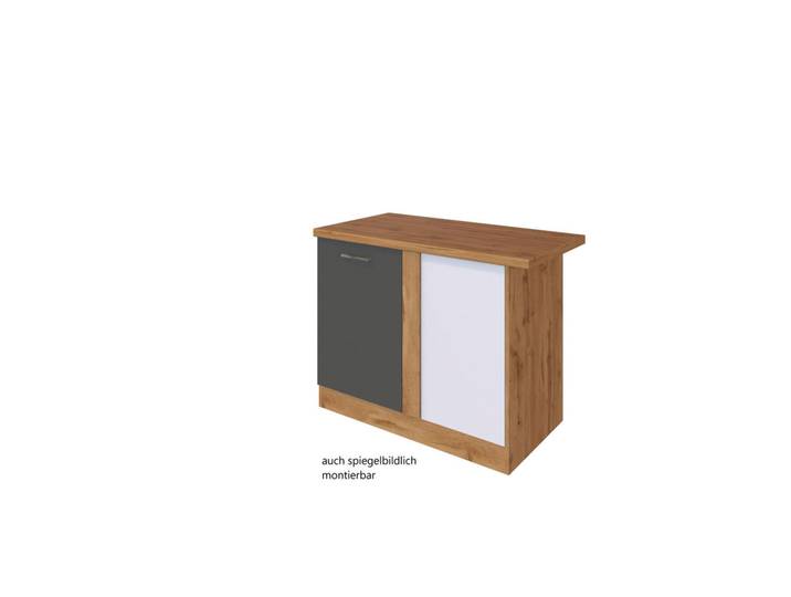 Held Eckunterschrank, Anthrazit, Eckteil, 110x85x60 cm, individuell planbar, Küchen, Küchenmöbel, Küchenschränke, Küchenunterschränke