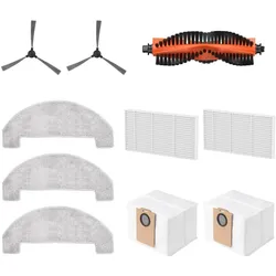 Mova Zubehörset für E20 Plus, E20 Pro Plus, Staubsauger Roboter Zubehör, Weiss, Schwarz, Grau