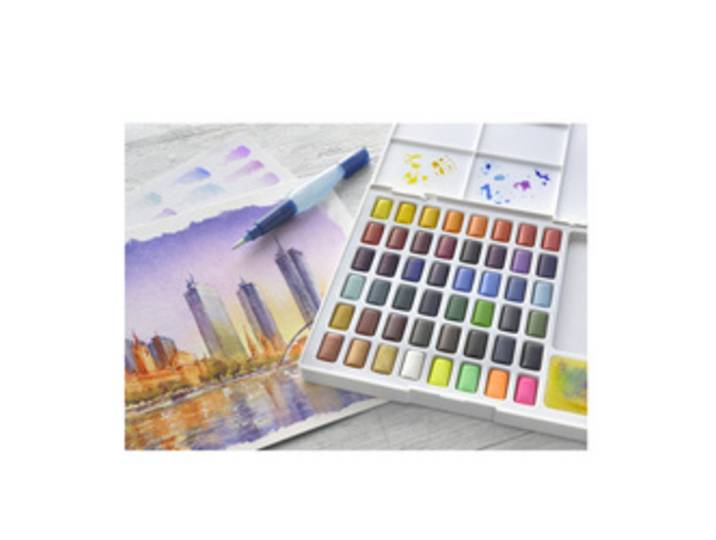 Peinture aquarelle en godets, étui de 36