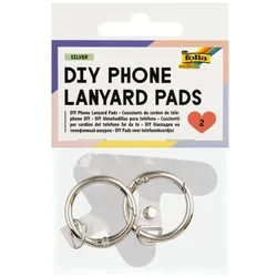 folia Lanyard Pads »DIY Phone« 2 Stück silber