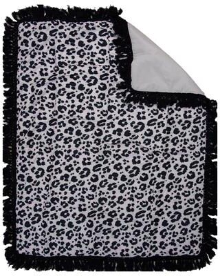 "Rizzy Home Tatum Leopard Print Fringe Crib Quilt - 38"" X 50"""