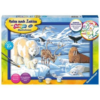 CreArt, Malen nach Zahlen Kinder - Tiere der Arktis