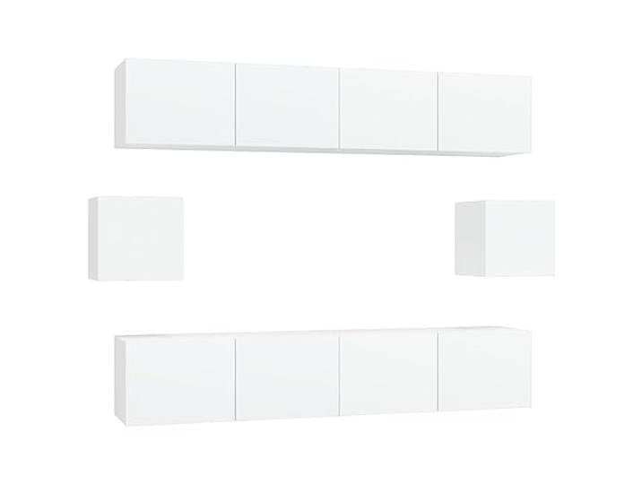 vidaXL 6-TLG. TV-Schrank-Set Weiß Holzwerkstoff