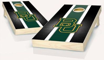 Skip's Garage Baylor Bears Striped Outdoor Cornhole Board Set