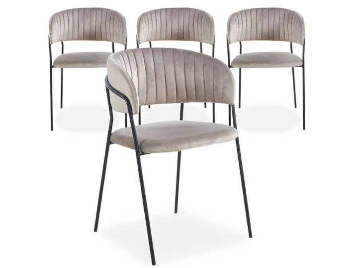 Menzzo Tabata Stuhl, Taupe, L53.5 x P52.5 x H79 cm