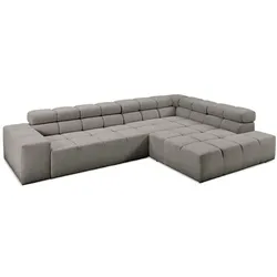 Portobello Ecksofa York Cord Grau