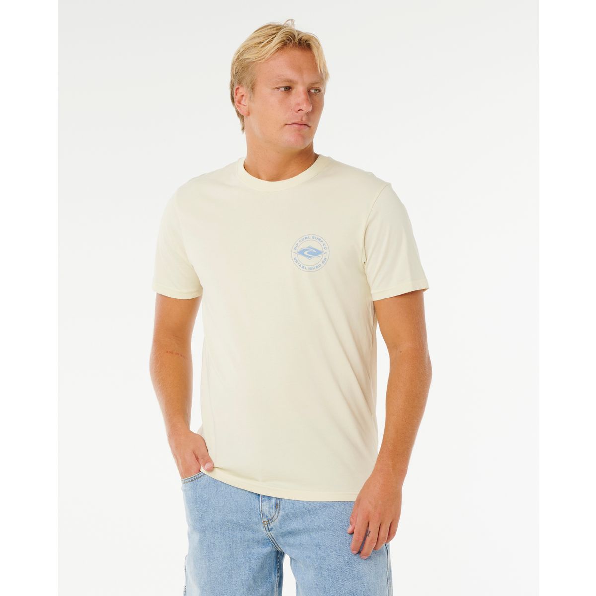 RipCurl Staple Tee lemon ice (0015) XL 0TQMTE-0015-XL