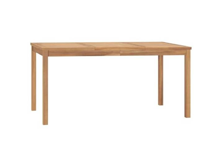 vidaXL Teak Massiv Garten Esstisch Gartentisch Holztisch Gartenmöbel Tisch Terrassentisch Balkontisch Massivholztisch Innen Außen 160x80x77cm