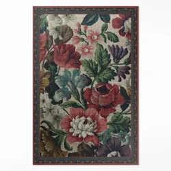 TEPPICH 60x90 cm Zarte Blumen Voller Farben
