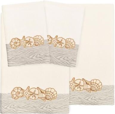 Authentic Hotel and Spa Shell Row 4 PC Towel Set