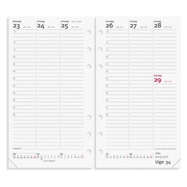 Mayla Pharma System PP ugekalender hjformat REFILL 2027 (27275000)