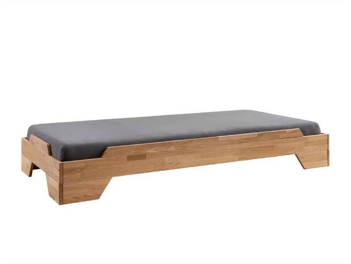 Main Möbel Stapelbett Stapelbett 90x200cm 'Pisa' Wildeiche massiv geölt