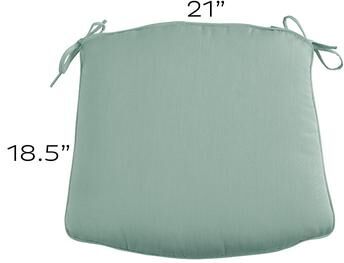Replacement Chair Cushion - 21x18.5 - Box Edge, Gale Gingham Fawn - Ballard Designs
