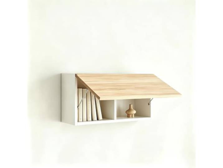 PEIVYRBCGA Wandschrank mit Tür Holz Aufbewahrung 4 Größen 60 80 100 120cm Wandschrank aus Holz für Badezimmer und Küche(B,120cm/in)