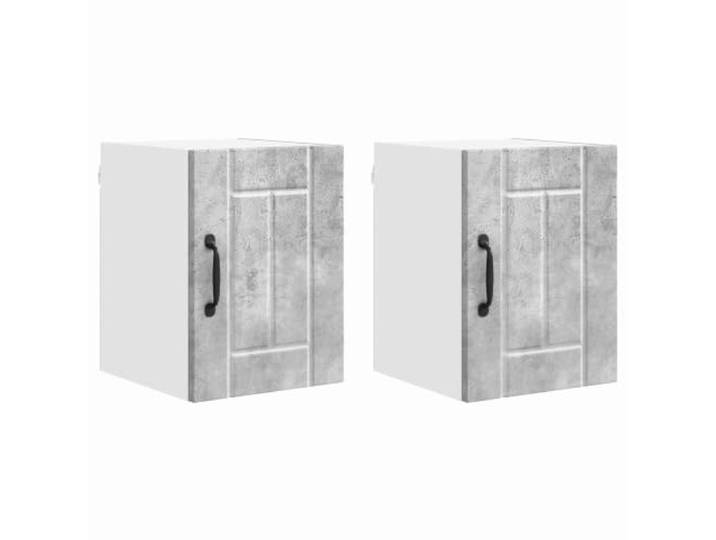 IBUQDDV Wandschrank Lucca 2 STK. Betongrau Holzwerkstoff Geschirrspüler-Paneel, rechteckig, Innenbereich, moderne Ästhetik, Küchenfront, Einbauplatte