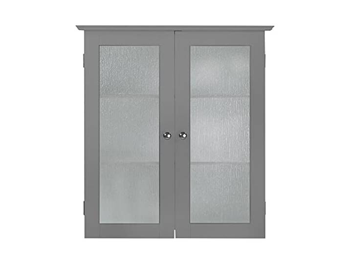 Teamson Home Badezimmer Connor Wandschrank Mit 2 Glastüren Grau EHF-581G Badezimmer