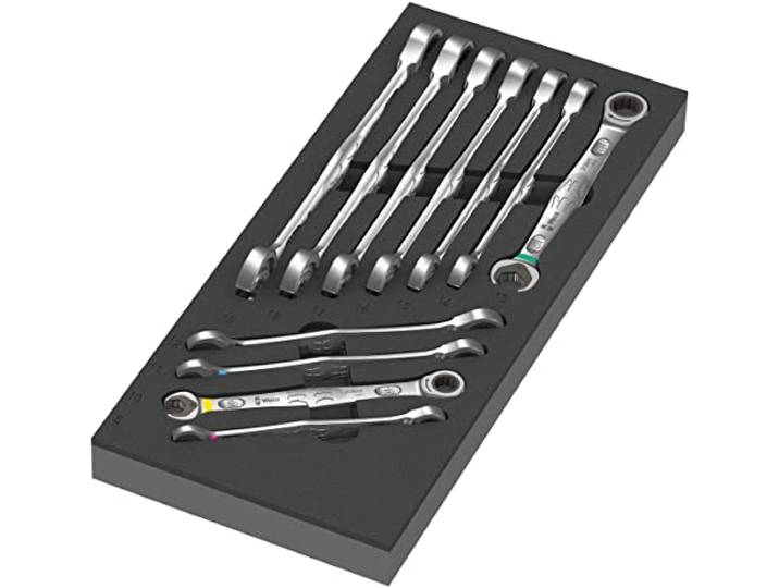 Wera 05150120001 Insert en mousse 9730\, jeu 6000 Joker 1\, 11 pièces Chrome\, Mat