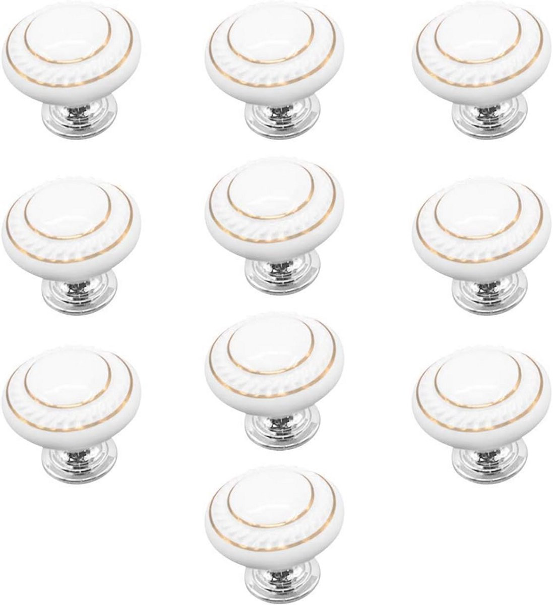 Set van 10 keramische ladegrepen en knoppen voor meubels