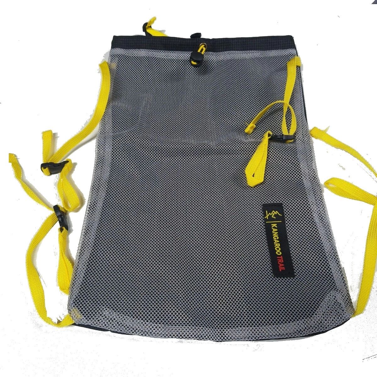 INF Outdoor MOLLE Befestigungstasche - Mesh erweiterbar für Wanderrucksäcke mit verstellbaren Gurten und taktischer Grau