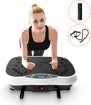 Inspire Essentials Vibration Plate Exercise Machine Portable Full Body Fitness Trainer white