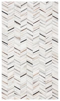 SAFAVIEH Handmade Studio Leather Brigit Natural Hide Leather Rug