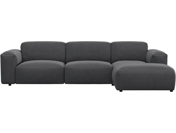 Ecksofa FLEXLUX Lucera bequem und komfortabel durch hochwertigen Sitzaufbau, L.Form , grau (dervit grau), B:284cm H:73cm T:171cm, 100% Polyester, Sofas, Ecksofa, modern & anschmiegsam, Kaltschaum, Stahl-Wellenunterfederung