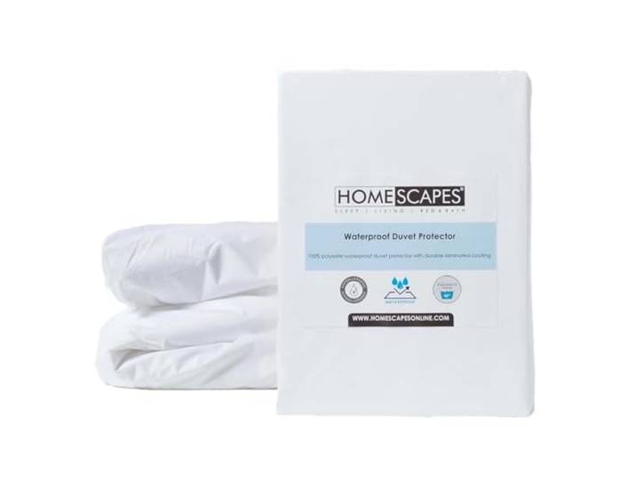 HOMESCAPES Wasserdichter Bettbezug 230x220 cm, Bettdeckenschoner wasserdicht, hypoallergen & waschbar