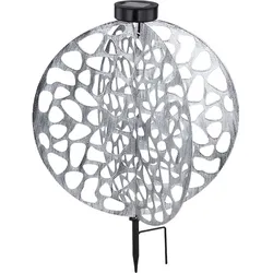 Solarlampe Erdspieß orientalische Dekoleuchte Gartenlampe Solarleuchte Metall für Außen, Metall, 1x LED warmweiß, LxBxH 40x40x51 cm