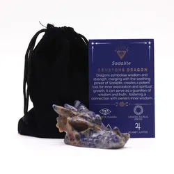 Gemstone Large Dragon Head- Sodalite 60x30x35mm