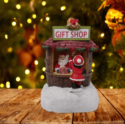 Inspire Picks LED Christmas Village House Lighted Musical Holiday Tabletop Decoration style D 3