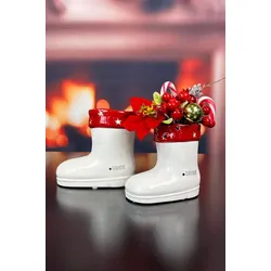 Kübel Stiefel Armani 14cm rot/cremeweiß
