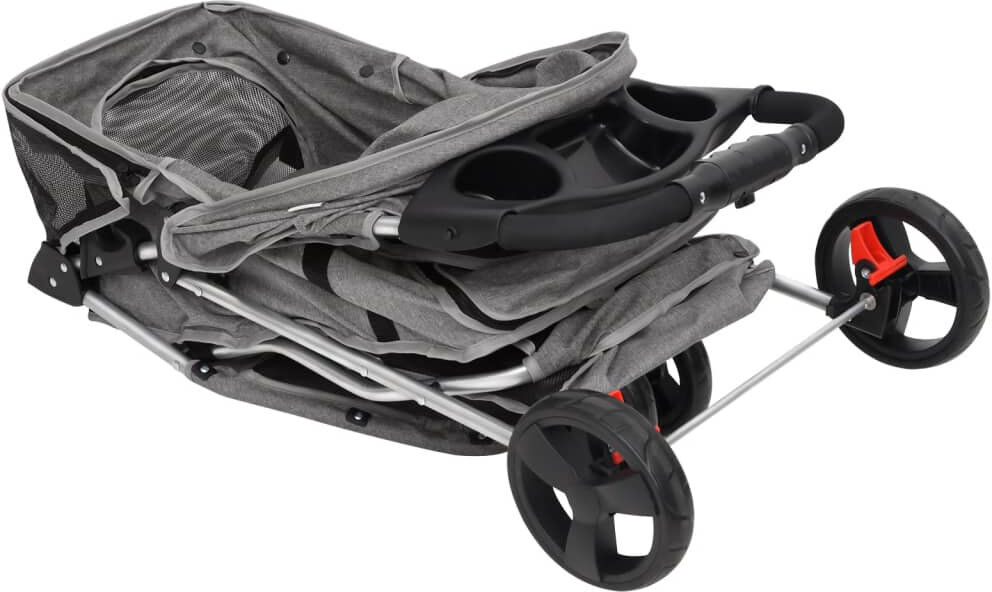 Archie & Oscar Dellbrook Collapsible Pet Vehicle Travel Carrier with 1 Door Grey Medium (20-50lbs)