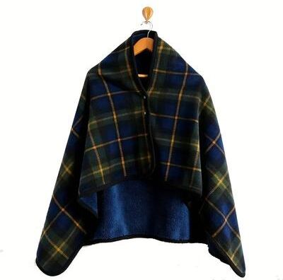 Inspire Essentials Wearable Blanket Shawl Soft Flannel Cozy Blanket Cloak For Home And Office e