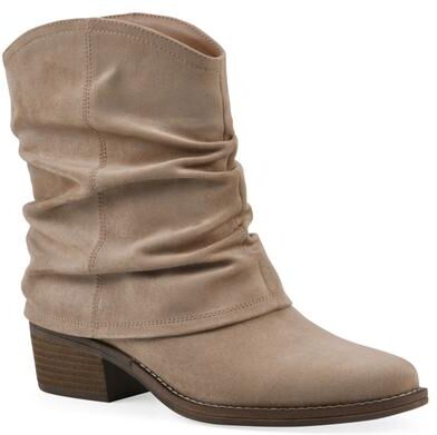 Women's Alden Mid Calf Western Bootie by White Mountain in Beachwood Fabric (Size 7 M)