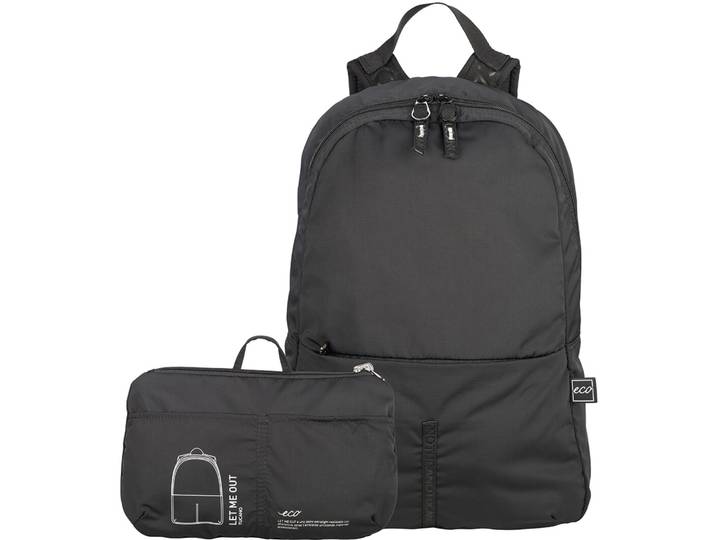 TUCANO Rucksack FOLDABLE Schwarz - Material: Aus recyceltem Material