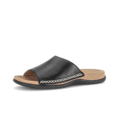 Pantolette GABOR "Pantolette", Damen, Gr. 45, schwarz, Schuhe Pantolette