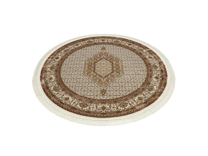 Novel Flachwebeteppich Mithras Bidjar, Braun, Beige, geometrisch, rund, für Fußbodenheizung geeignet, pflegeleicht, Teppiche und Böden, Teppiche, Runde Teppiche